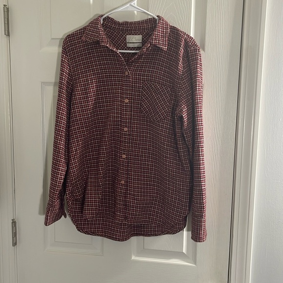 VTG J Crew women's plaid 1 pocket button down shirt, size 10 - Picture 1 of 9